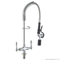Sunmixer Mini Pre Rinse unit with 560mm Jet Hose, 180mm Riser