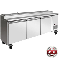 Thermaster 3 Door Pizza & Salad Prep Bench Fridge 998L