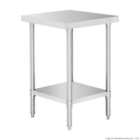 Prep Bench 600x700x900mm Undershelf & Full Stainless