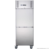 S/S split door upright freezer 650L 740x830x2000