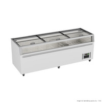 Thermaster Supermarket Island Freezer with Glass Sliding Lids 1105L - ZCD-L250G
