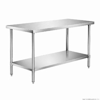 Prep Bench 1500x700x900mm Undershelf & Full Stainless