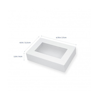 Loyal Bakeware Cookie / Biscuit Box White w Window 175x115x40mm Pack of 10