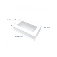 Loyal Bakeware Cookie / Biscuit Box White w Window 225x115x40mm Pack of 10