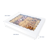 Loyal Bakeware Cookie / Biscuit Box White w Window 450x350x50mm 