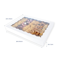 Loyal Bakeware Cookie / Biscuit Box White w Window 450x350x50mm Pack of 10