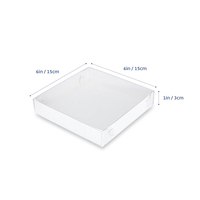 Loyal Bakeware Cookie / Biscuit Box White 155x155x30mm Pack of 10