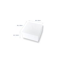 White Milkboard 8" Cake Box Pkt of 10