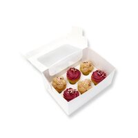 Loyal Bakeware 6 Cavity Mini Cupcake Box & Insert 6.75x4.5x3(H)in