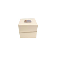 Loyal Bakeware White Milkboard 6x6x6" Cakebox w Lid Pack of 10