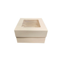 Loyal Bakeware White Milkboard 10x10x6" Cakebox w Lid, Ctn of 50