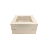 Loyal Bakeware White Milkboard 12x12x6" Cakebox w Lid Pack of 10