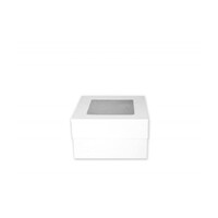 Loyal Bakeware White Milkboard 14x14x6" Cakebox w Lid