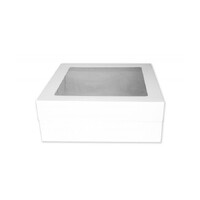 Loyal Bakeware White Milkboard 16x16x6" Cakebox w Lid 