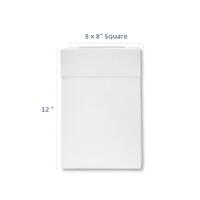 Loyal Bakeware White Milkboard 8x8x12" Cakebox w Lid Pack of 10