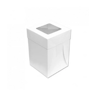 Loyal Bakeware White Milkboard 14x14x12" Cakebox w Lid Ctn of 50