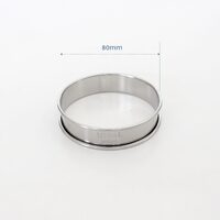 Loyal Bakeware 80mm Stainless Steel Crumpet/Egg Ring
