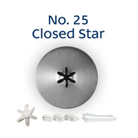 Loyal Bakeware Piping Nozzle Closed Star No. 25 Stainless