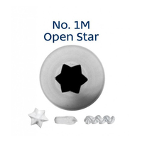 Loyal Bakeware Piping Nozzle Open Star No. 1M Stainless