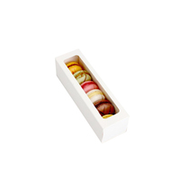 Macaron Box w Window Holds 6 Pk of 10