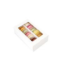 Macaron Box w Window Holds 12 Pack of 10