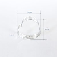 Loyal Bakeware Perforated Tart Ring Heart (80mm)