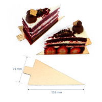 Loyal Bakeware Dessert Board w Tab Triangle Gold 135x75mm Pkt of 50