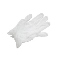 Disposable White Gloves    Small Vinyl Low Powder Pkt of 100