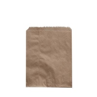 Brown Paper 1F Flat Take Away Bag 140x185mm Pkt of 1000