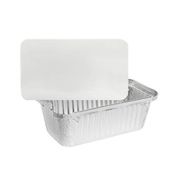 Rectangular Deep Foil Tray 750mL & Lid Sleeve of 10