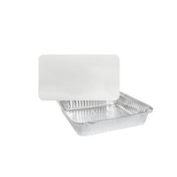 Half GN Shallow Foil Tray 2000mL & Lid Sleeve of 10