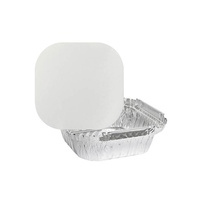 Square Foil Tray 300mL & Lid Sleeve of 10