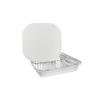 Square Foil Tray 1500mL & Lid Sleeve of 10
