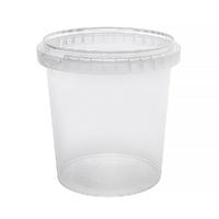 Deca 870mL 118 Series Round Tamper Proof Container/Lid Pack of 50