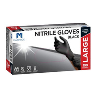 Large Black Powder Free Nitrile Glove Ctn of 1000