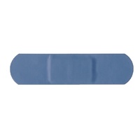 First Aid Blue Plaster Strips 75x25mm Pkt 100