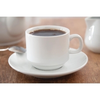 Olympia Whiteware Stacking Tea Cups 200ml Pack of 12