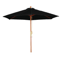 Bolero Table Umbrella Round Black 2.5M