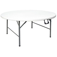 Bolero Folding Table White Round 5ft