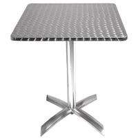 Bolero Square Stainless Steel Table 600mm Flip Top