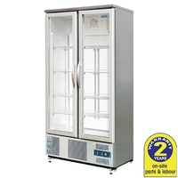 Polar 2 Door Display Fridge 490L, Hinged Doors