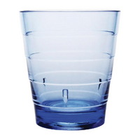 Olympia Kristallon Polycarbonate Ringed Tumbler Blue 285ml Pack of 6.