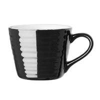 Olympia Cafe Mug Ripple Charcoal 230ml Box of 6