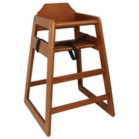 Bolero Wooden High Chair Dark Wood Finish