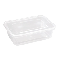 Fiesta Recyclable Medium Plastic Microwave Containers Wth Lids 650ml Pack of 250