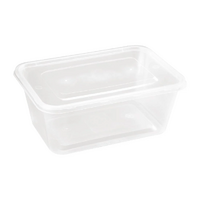 Fiesta Recyclable Large Plastic Microwave Containers w Lids 1L Pack of 250