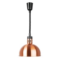 Apuro Retractable Dome Heat Lamp Shade Copper Finish