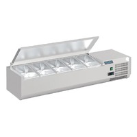 Polar G-Series Countertop Prep Fridge Solid Top Fits 5x 1/4 GN Pans