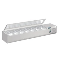 Polar G-Series Countertop Prep Fridge Solid Top Fits 7x 1/4 GN Pans