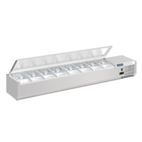 Polar G-Series Countertop Prep Fridge Solid Top Fits 8x 1/4 GN Pans